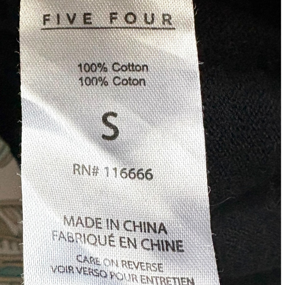 Men's Small 1/4 Zip Black Five Four LA Medium Weight Knit Pullover - Picture 6 of 7